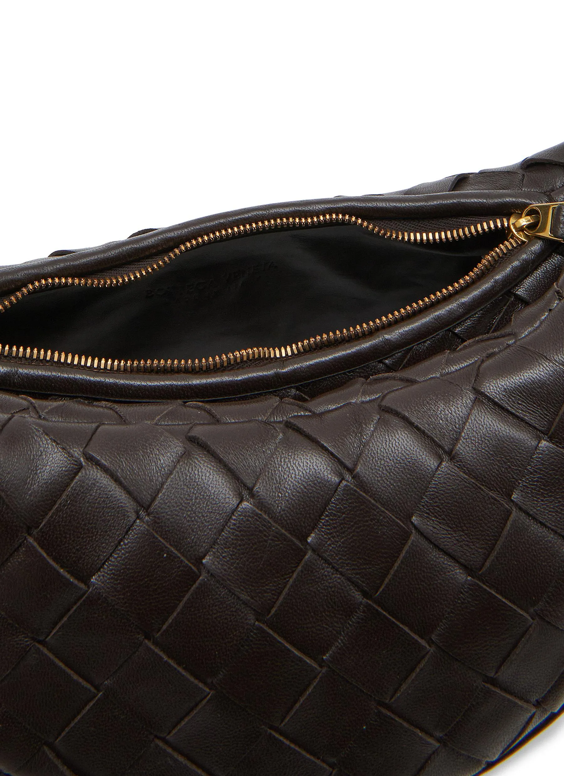 -----------BOTTEGA VENETA ---- ------------BLACK ----Small Gemelli Intrecciato Leather Shoulder Bag --