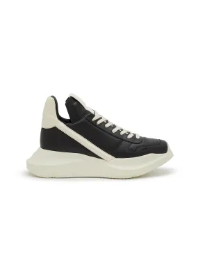 -----------RICK OWENS   ---- ------------ ----Grained Leather High-top Sneakers --