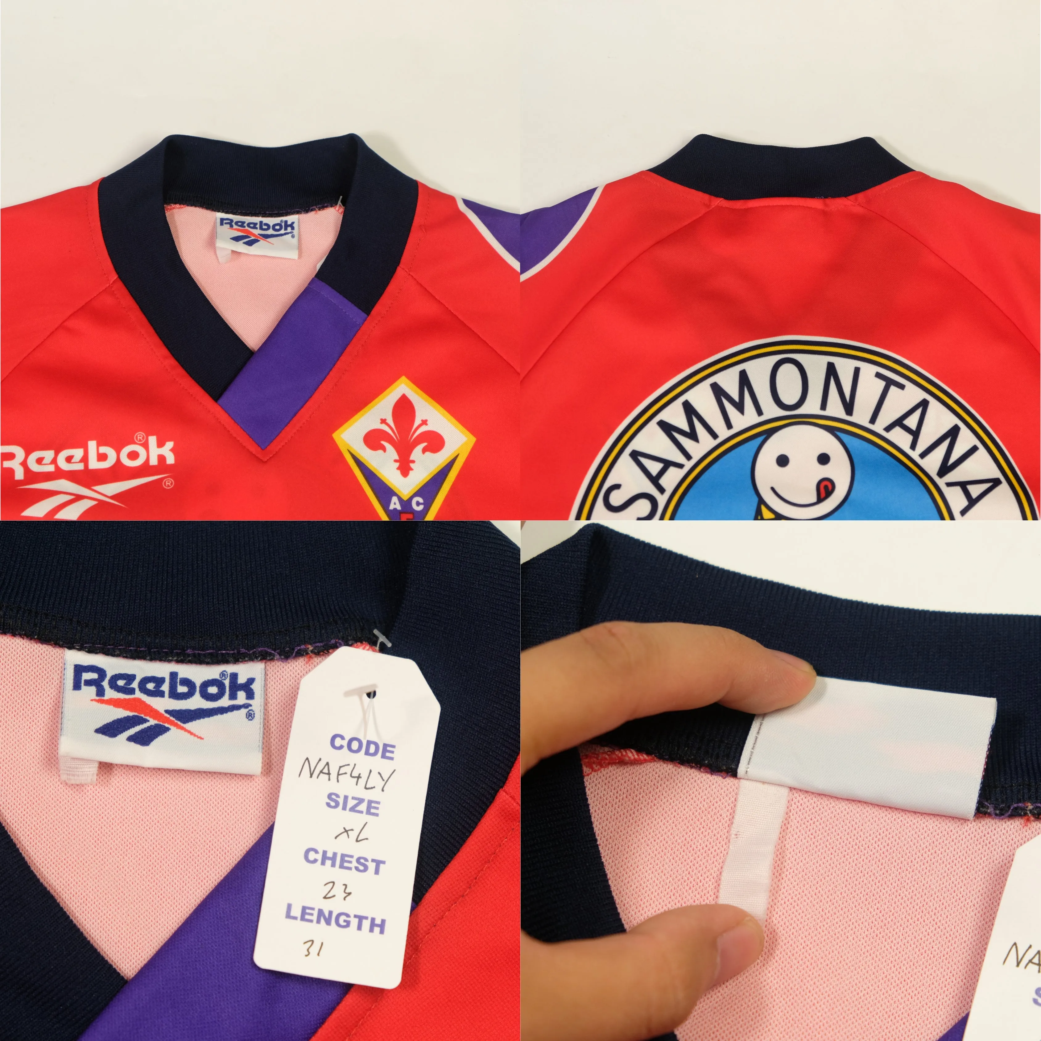 1995/96 Fiorentina Third Shirt Reebok (XL)