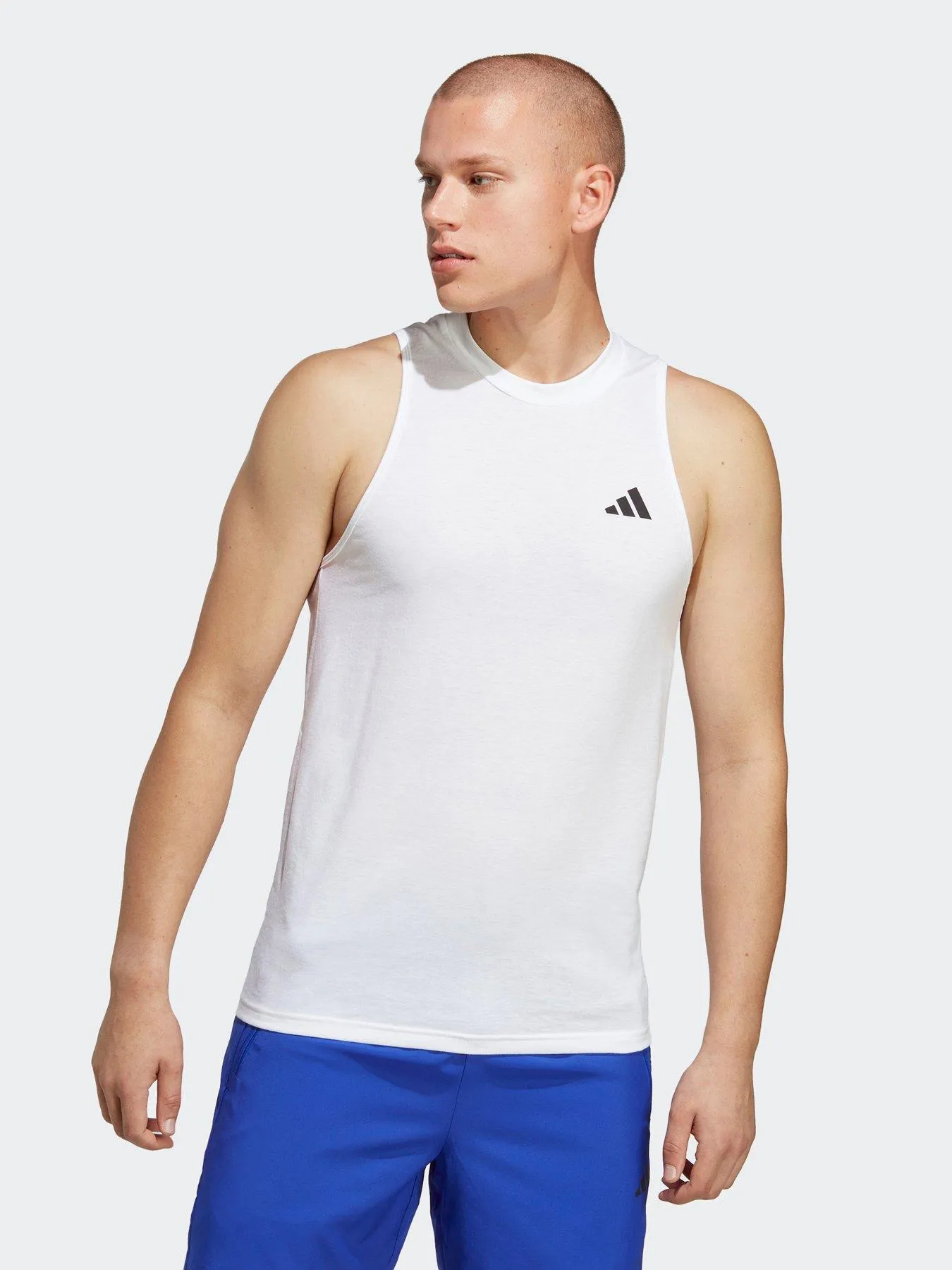 adidas Mens Train Essentials Vest - White/black