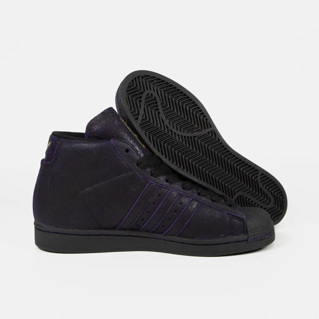 Adidas Skateboarding - Kader Pro Model ADV Shoes - Core Black / Core Black / Dark Purple