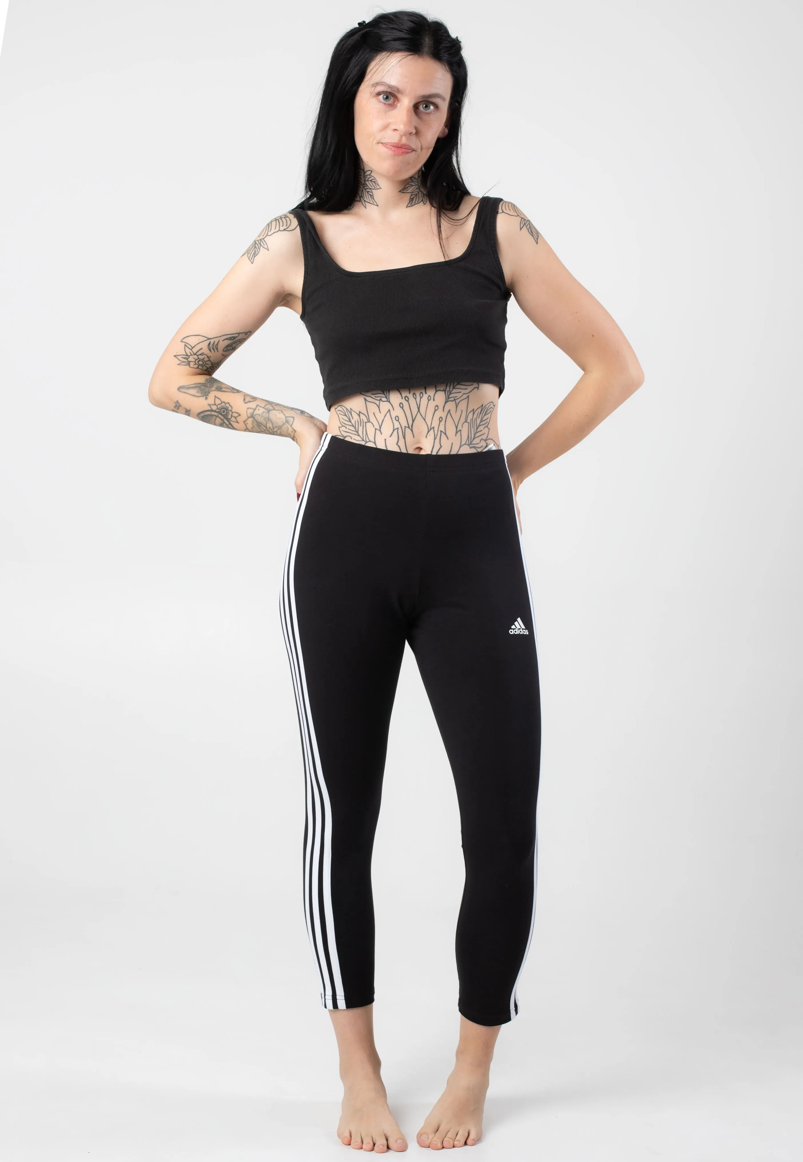 Adidas - W 3S Black/White - Leggings