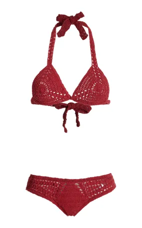 Akoia Swim Sachi Crocheted Cotton Bikini