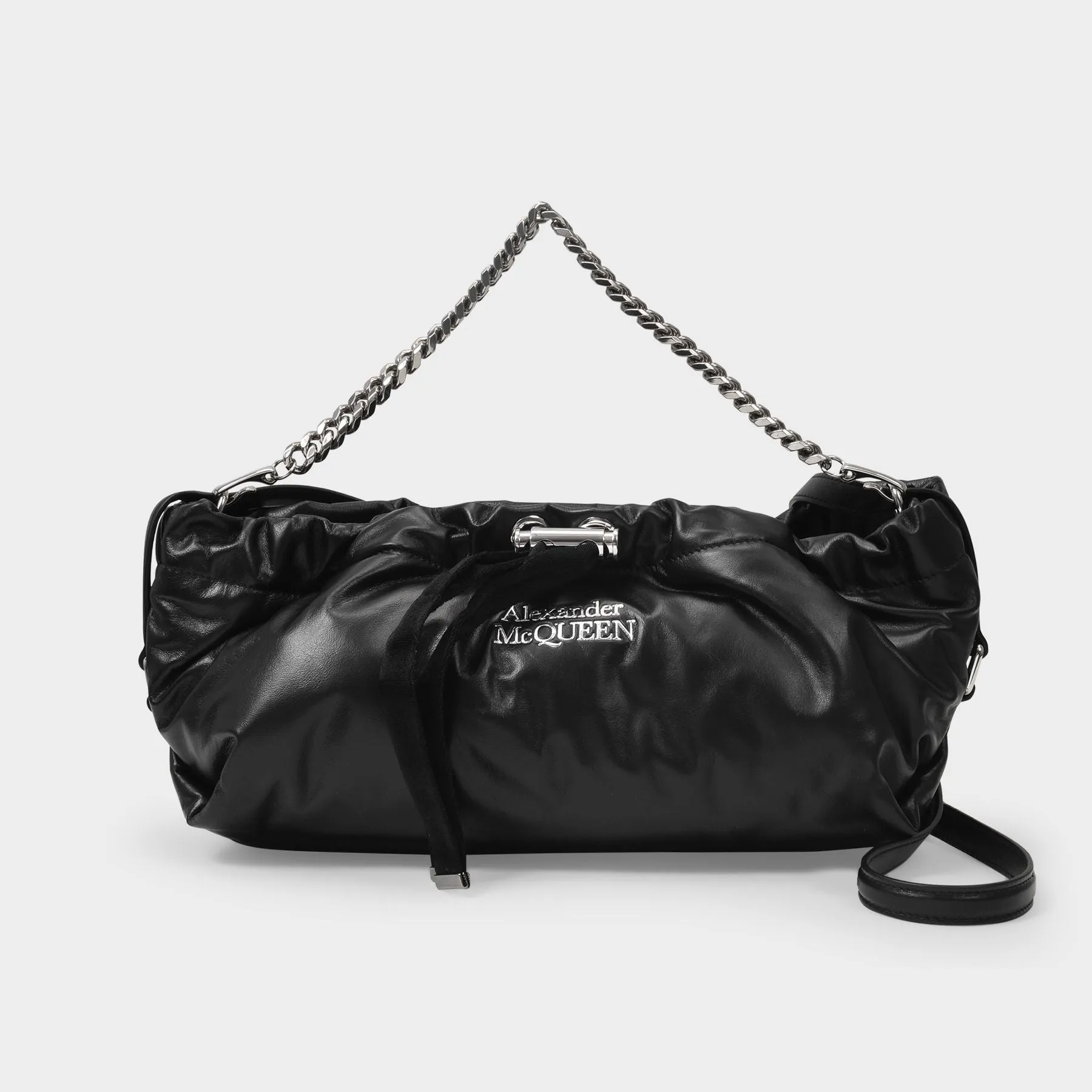 Alexander McQueen  Mini Bundle Bag in Black Leather