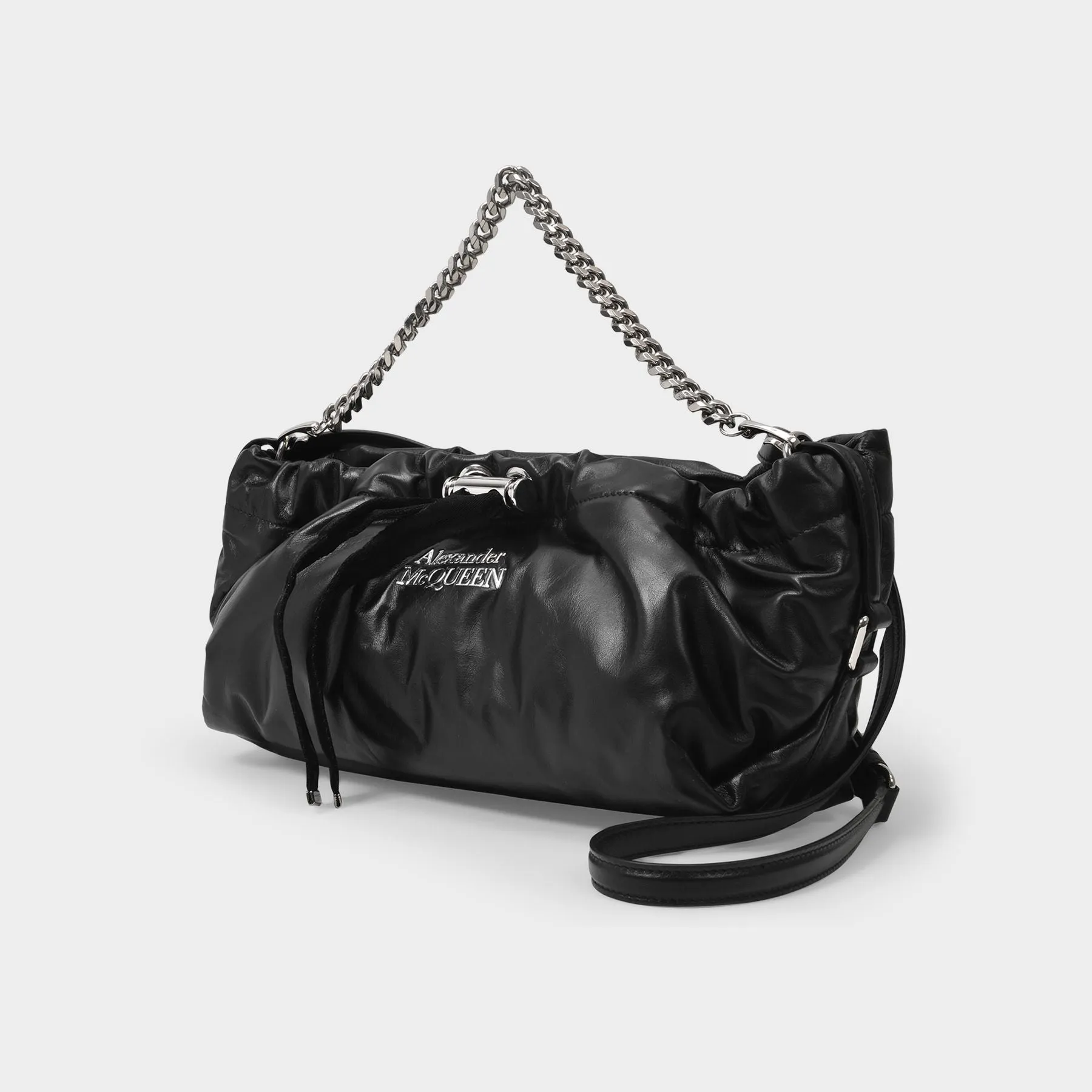 Alexander McQueen  Mini Bundle Bag in Black Leather