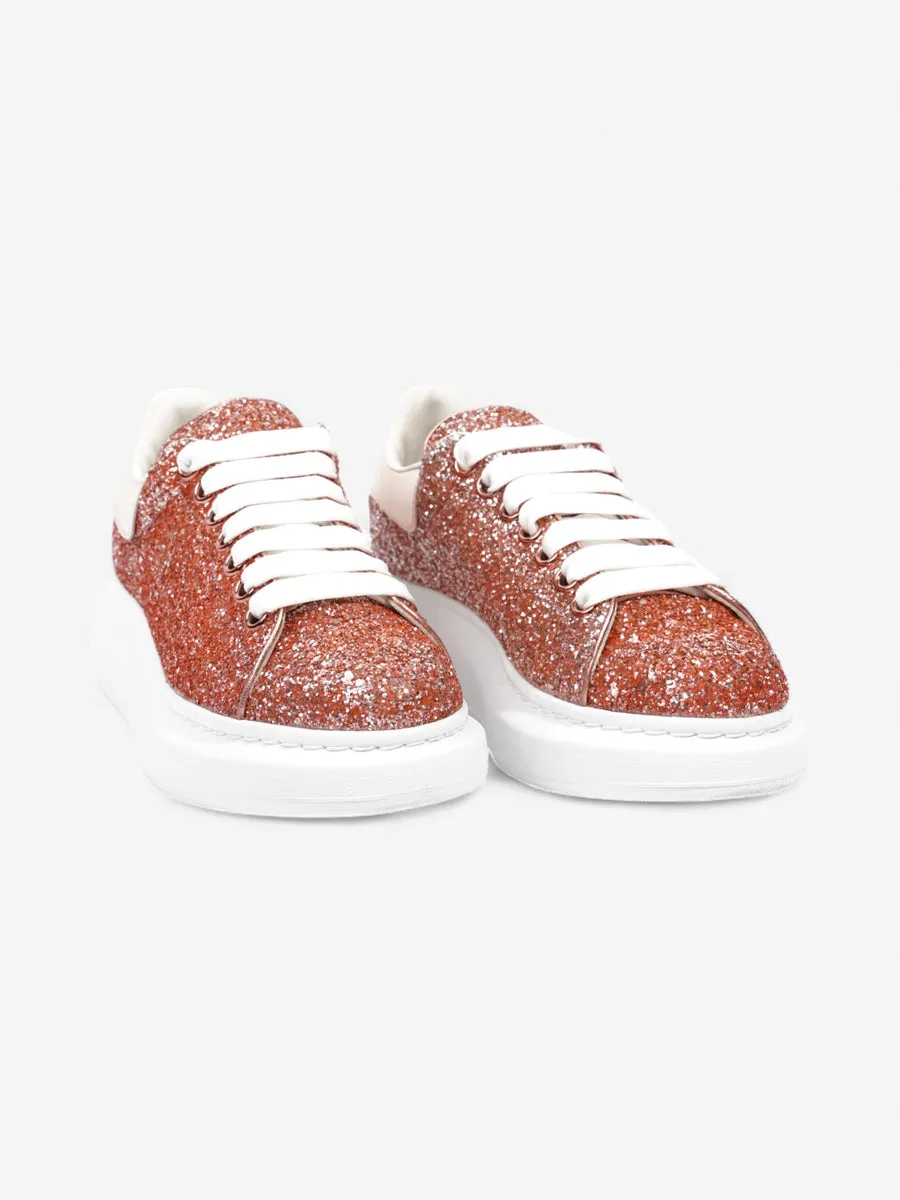 Alexander McQueen Oversized Sneakers Rose Gold / White Glitter EU 38 UK 5