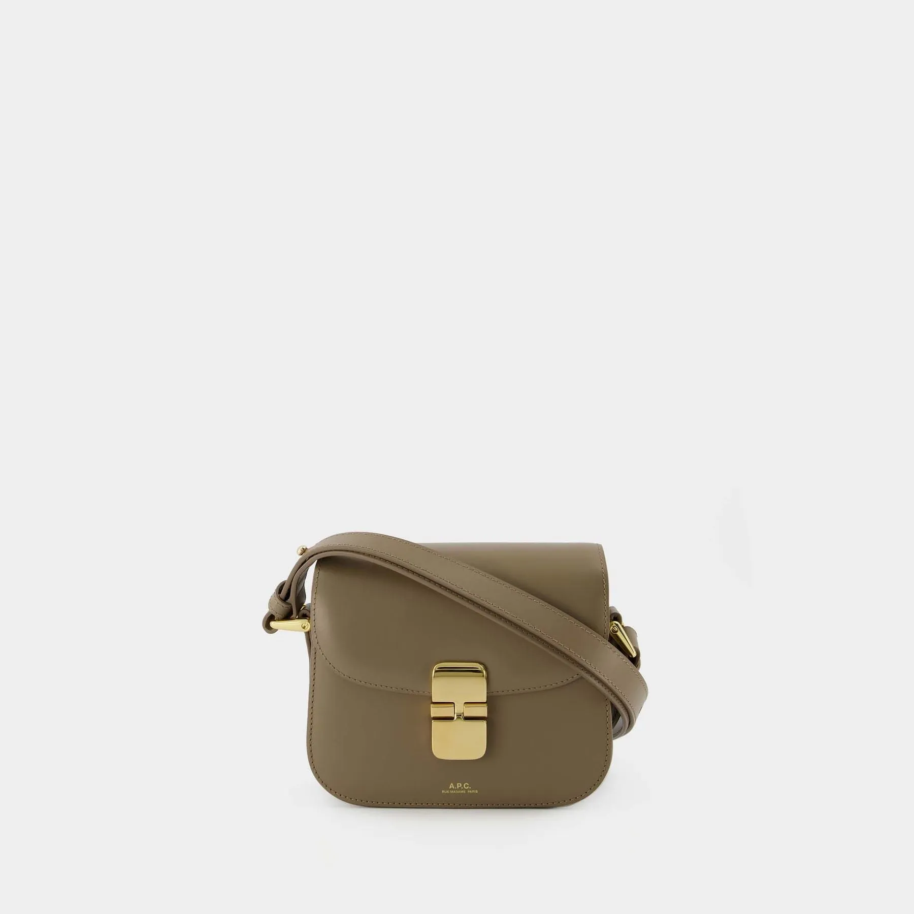 A.P.C.  Grace Mini Hobo Bag - A.P.C. - Greige - Leather