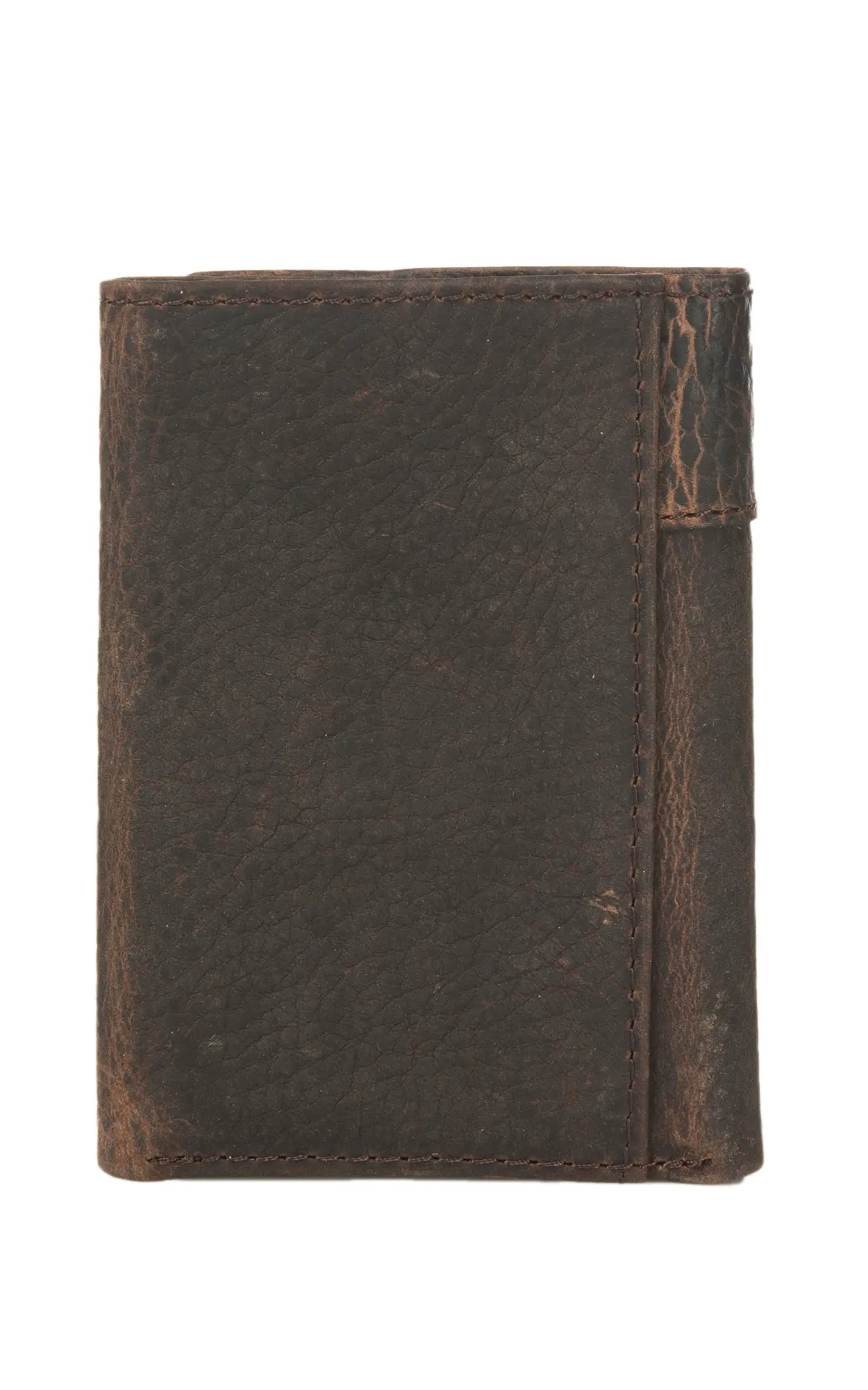 Ariat Brown with Boot Stitching Leather Tri-Fold Wallet