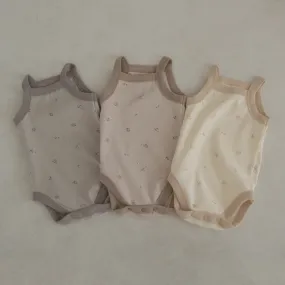 Baby Contrast Trim Mushroom Cami Romper (3-18m)- 3 Colors