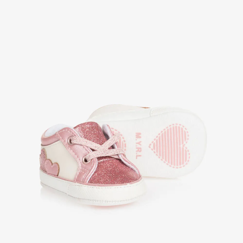 Baby Girls Pink Pre-Walker Trainers