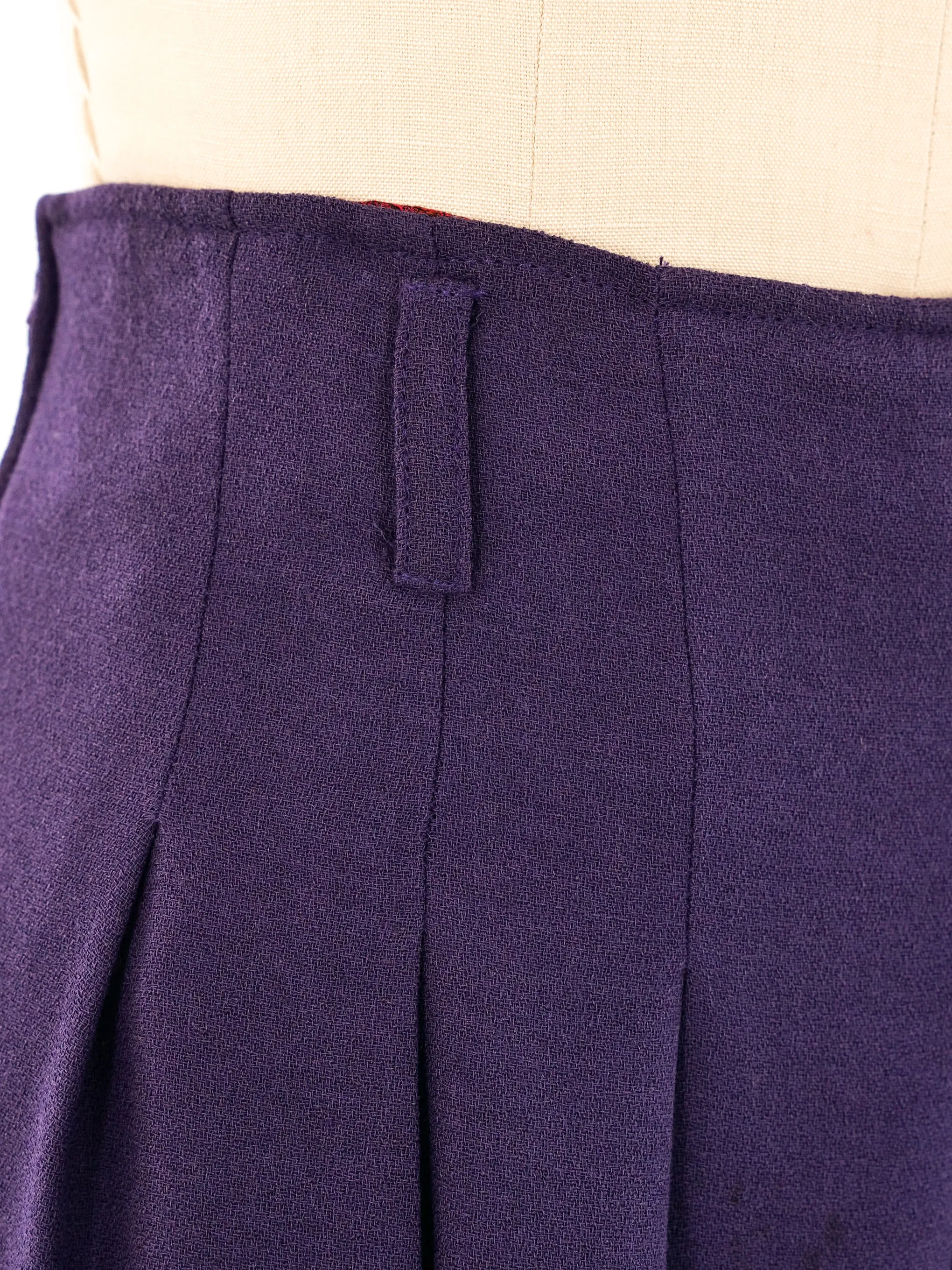 Barbara Bui Eggplant Wide Leg Trousers