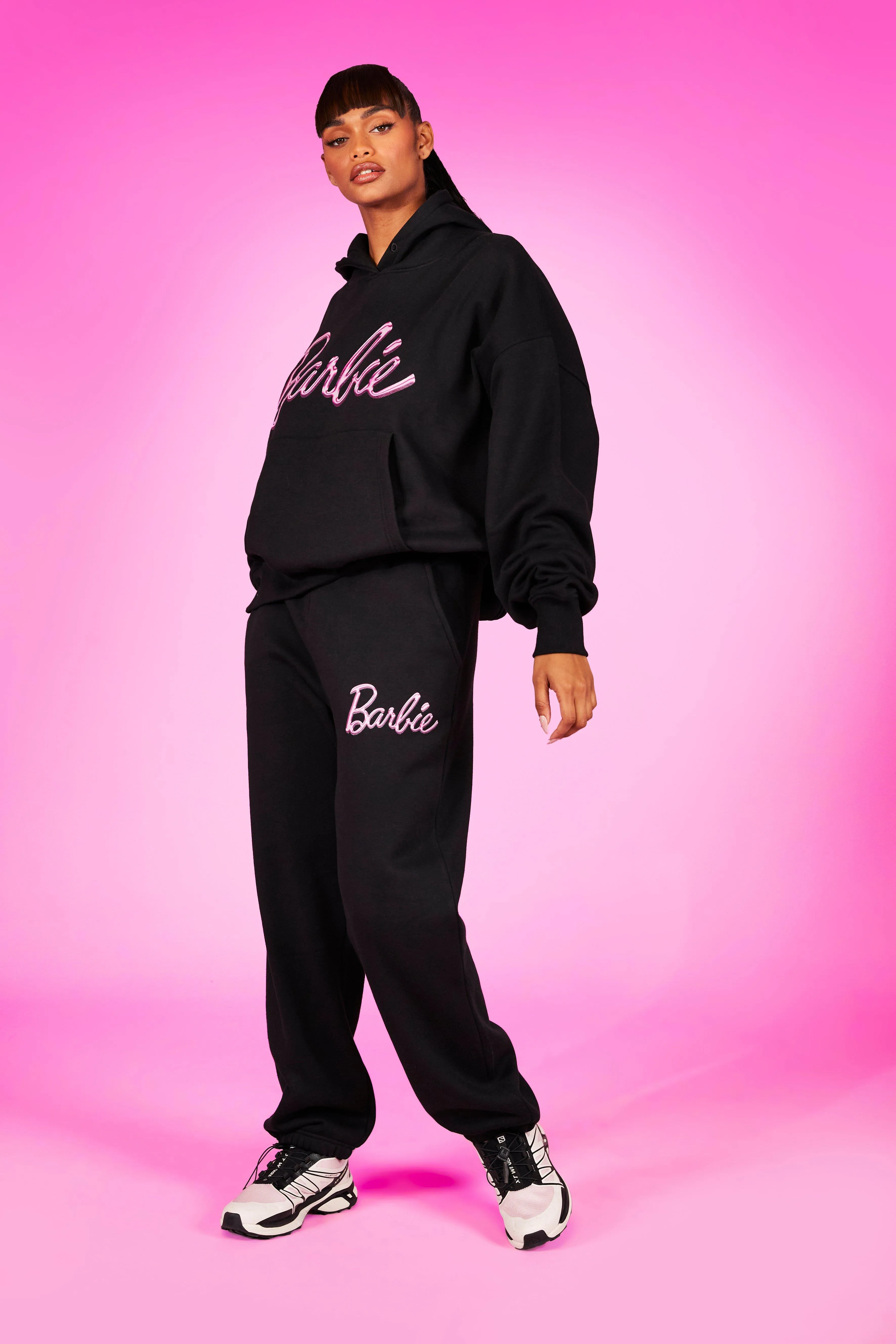 Barbie Slogan Printed Oversized Joggers