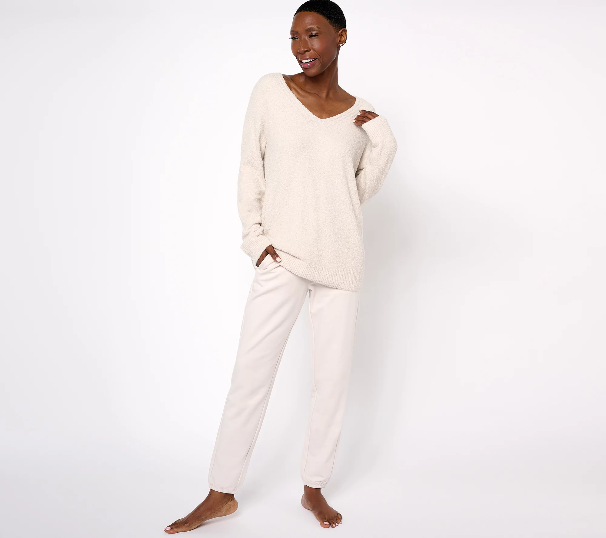 Barefoot Dreams Regular CozyChic Lite Pullover & Lounge Pant Set