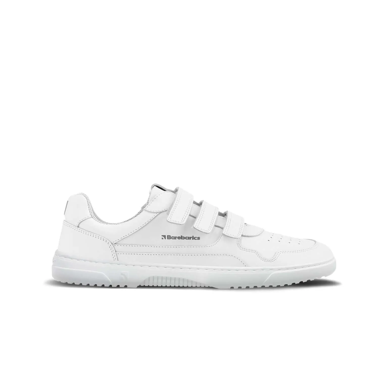 Barefoot Sneakers Barebarics Zing Velcro - All White - Leather