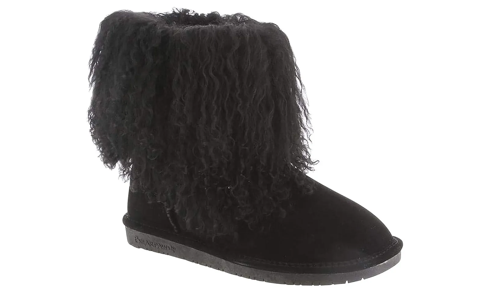 Bearpaw Boo Black Fur Women's Fashion Boot