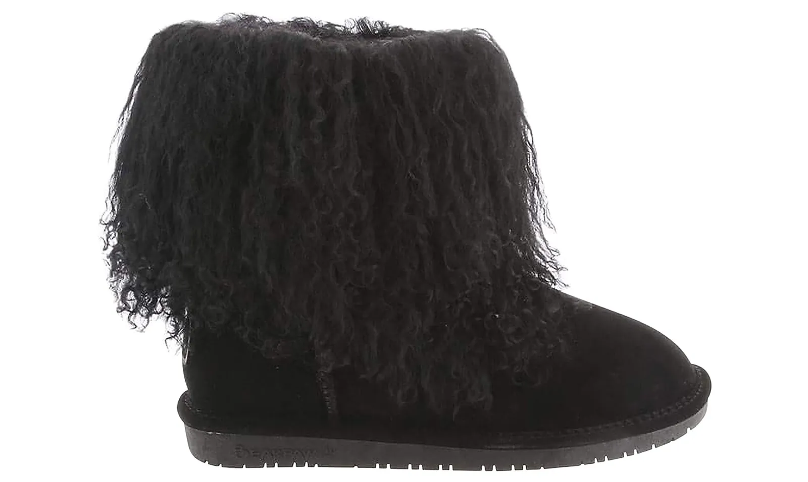 Bearpaw Boo Black Fur Women's Fashion Boot