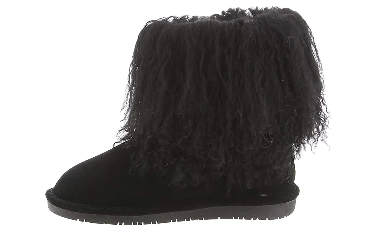 Bearpaw Boo Black Fur Women's Fashion Boot