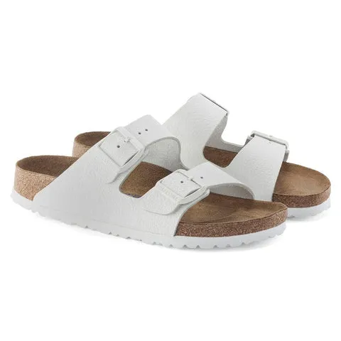 Birkenstock Arizona Two Strap Sandals (Soft Footbed) - White Leather