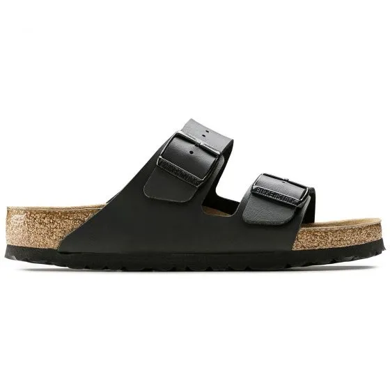 Birkenstock Unisex Arizona Soft Footbed Birko Flor Black Sandals