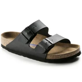 Birkenstock Unisex Arizona Soft Footbed Birko Flor Black Sandals