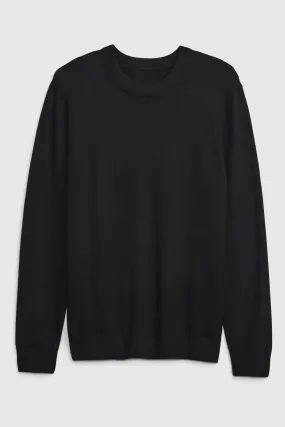 Black Soft Crew Neck Jumper