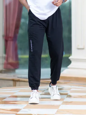 Black Tistabene Printed Cotton Joggers