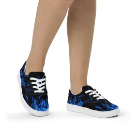 Blue Flame Women’s Lace-up Canvas Shoes