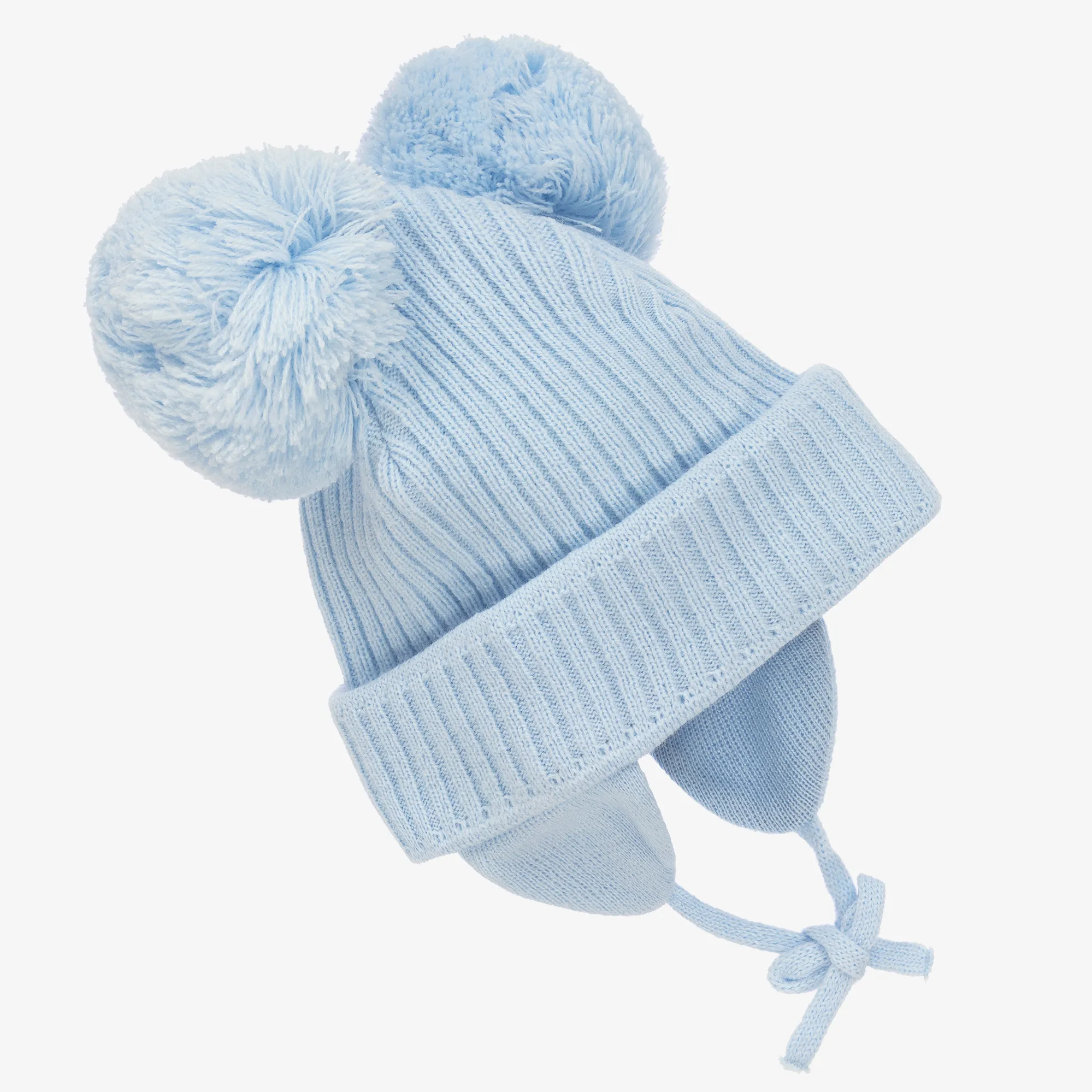 Blue Minnie Double Pom-Pom Hat