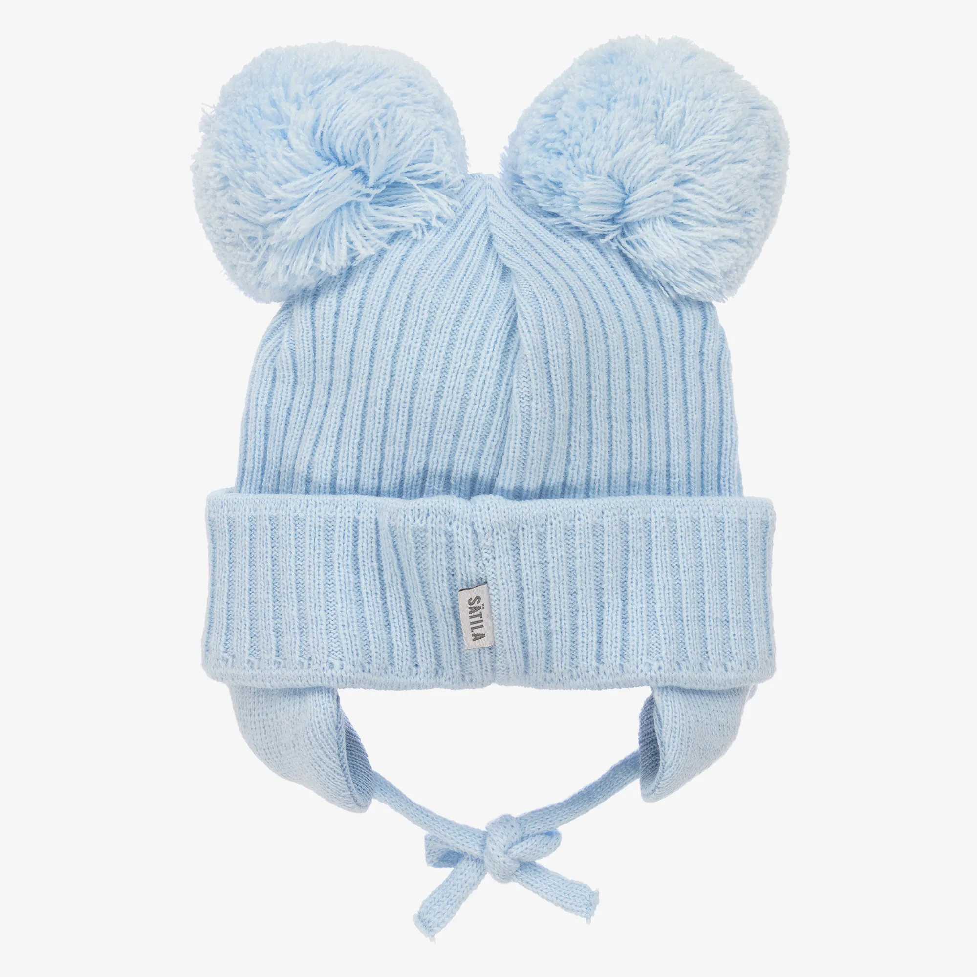 Blue Minnie Double Pom-Pom Hat