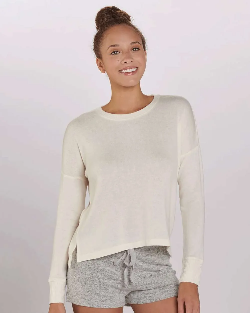 Boxercraft L06 Women's Cuddle Fleece Boxy Crewneck Pullover SKU: L06