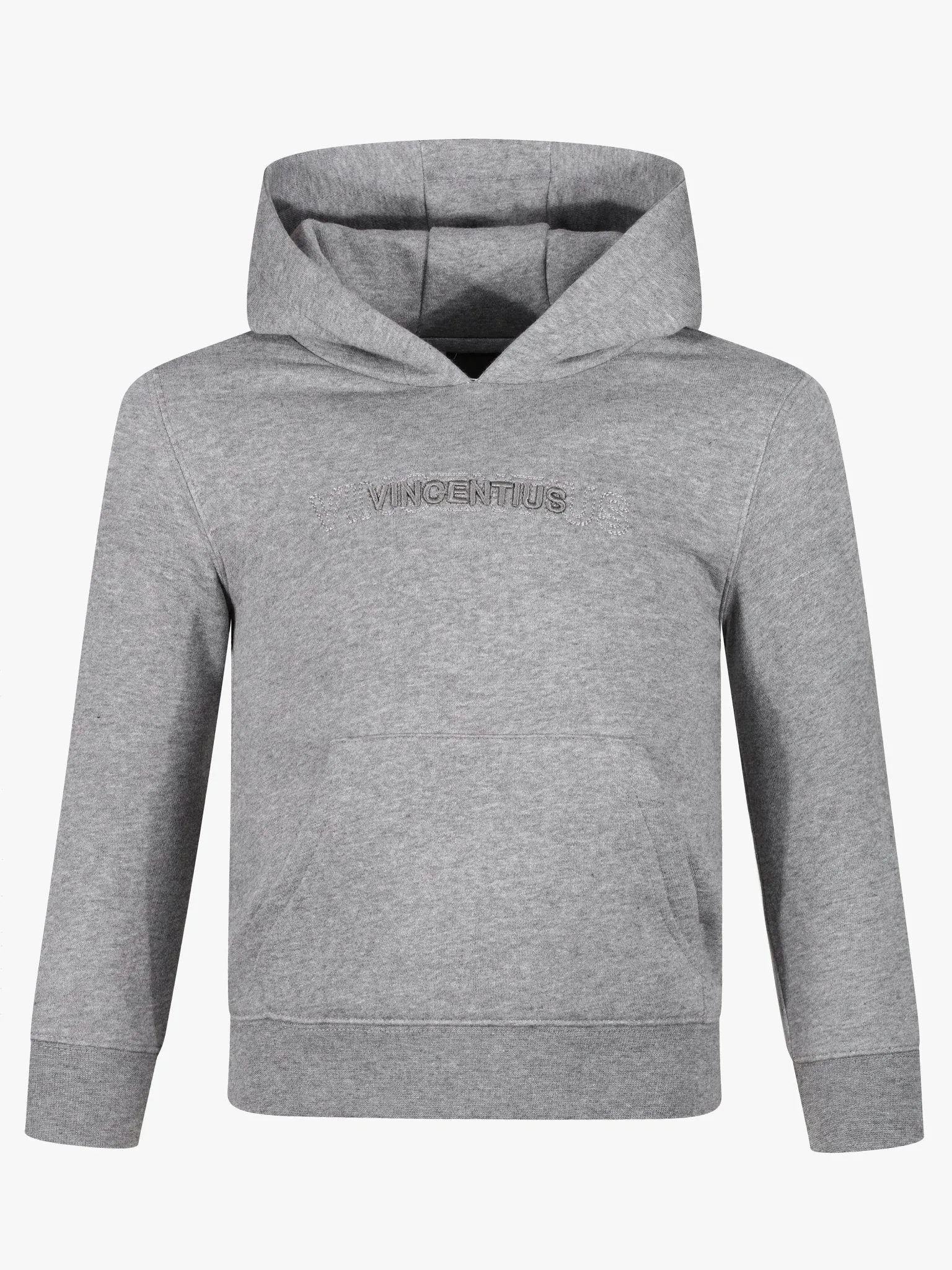 Boy's Double Embroidery Luxe Hoodie - Grey