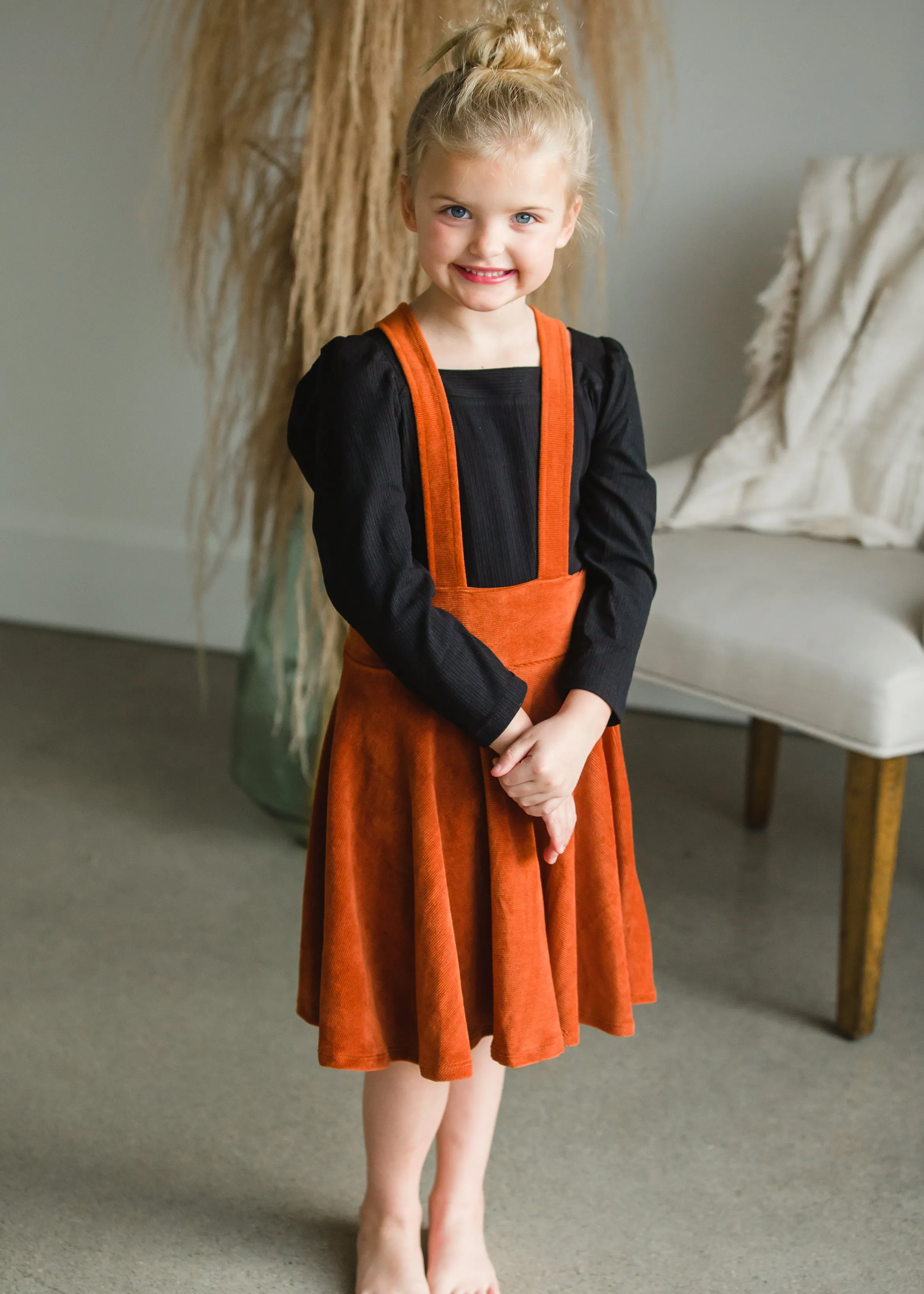 Brick Pinafore Corduroy Jumper - FINAL SALE