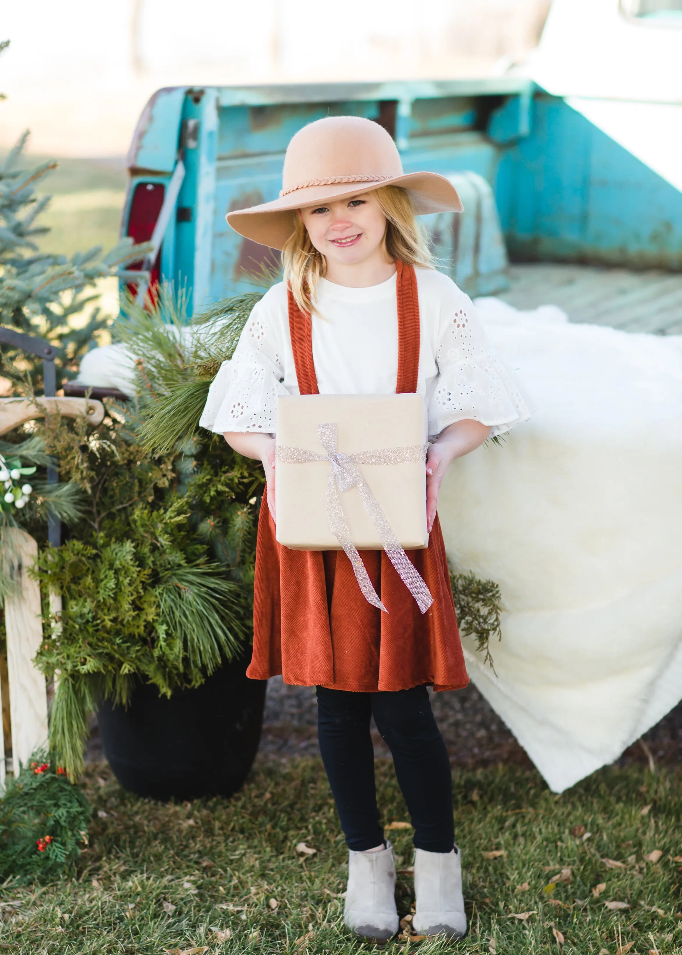 Brick Pinafore Corduroy Jumper - FINAL SALE