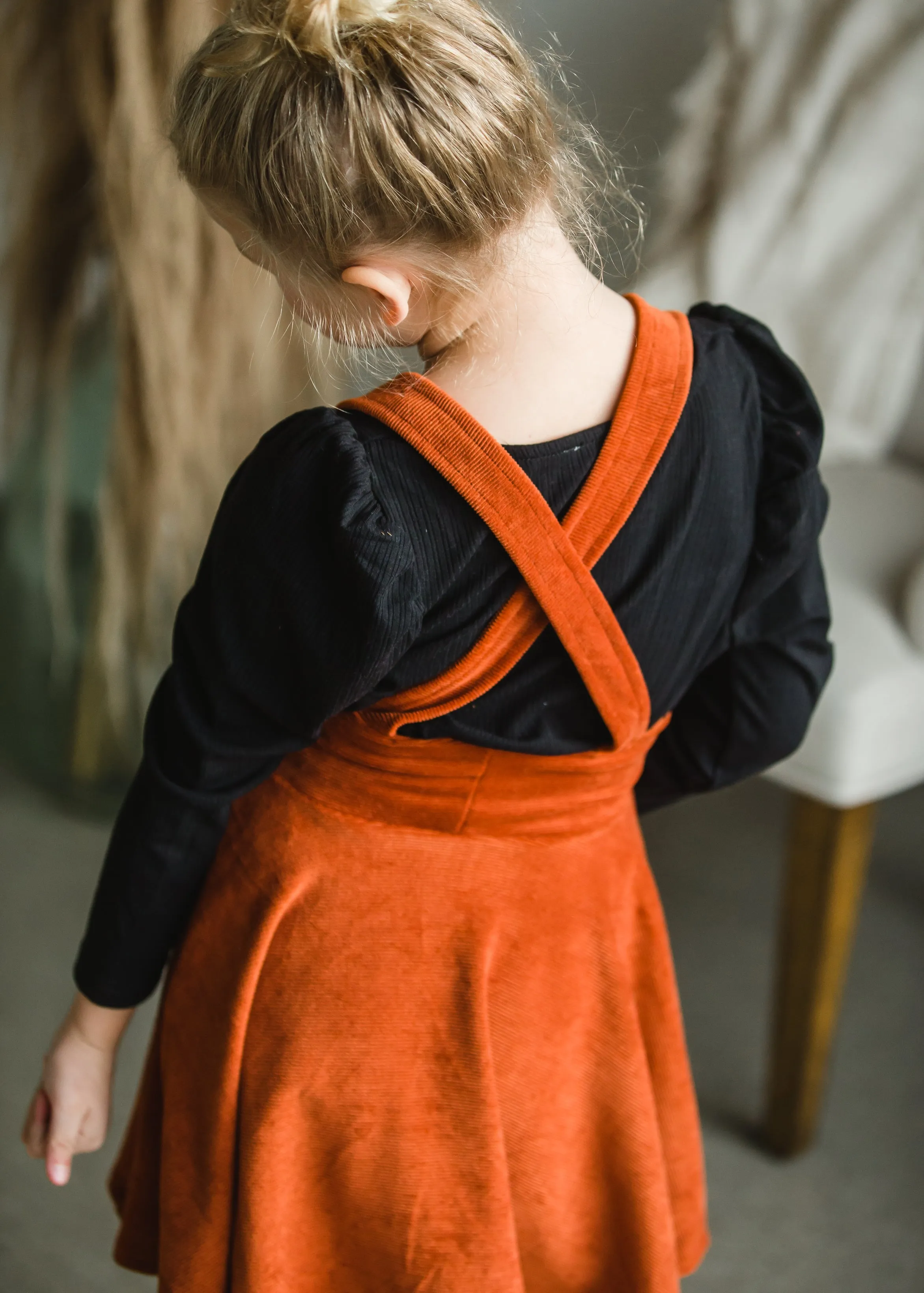 Brick Pinafore Corduroy Jumper - FINAL SALE