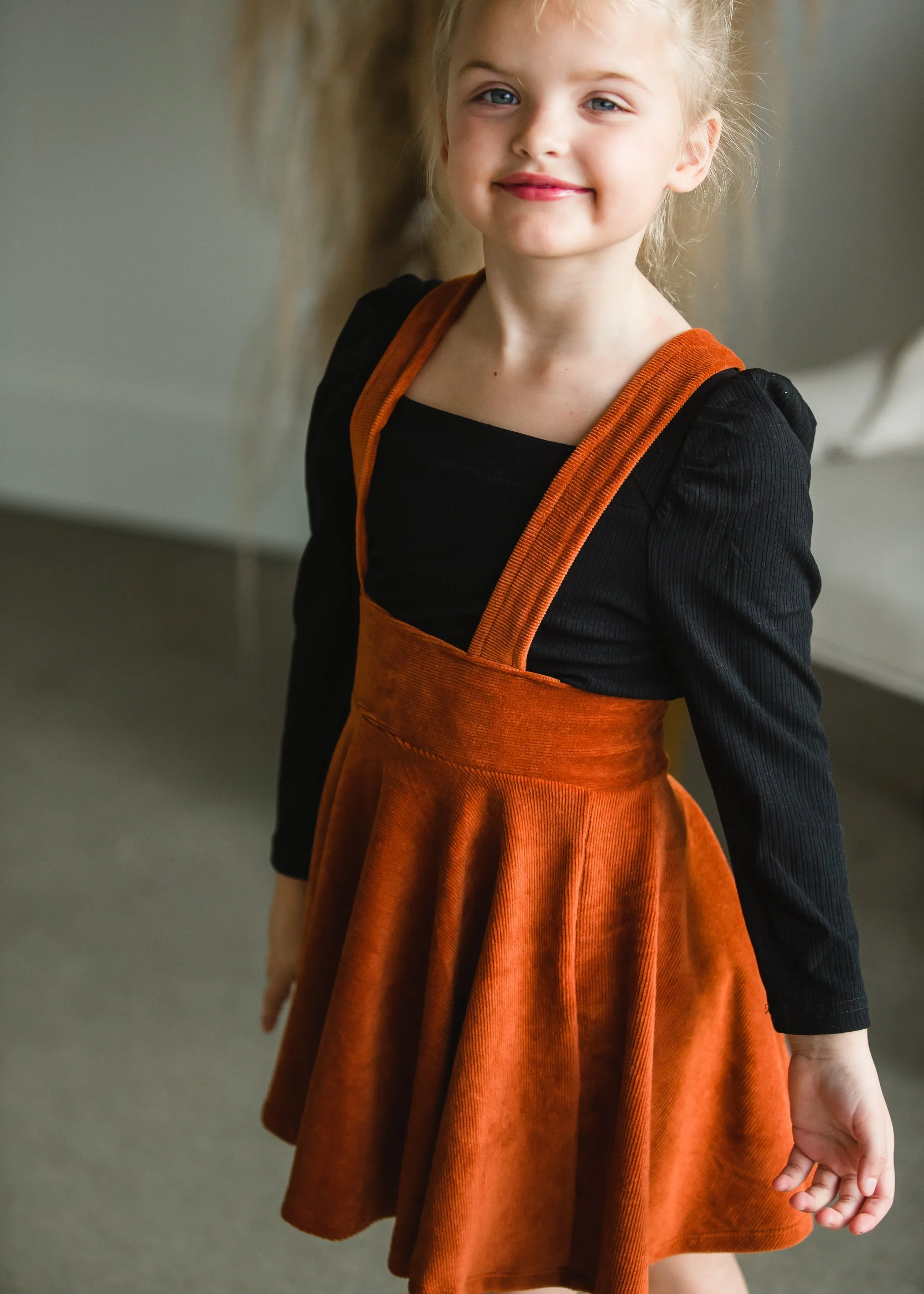 Brick Pinafore Corduroy Jumper - FINAL SALE