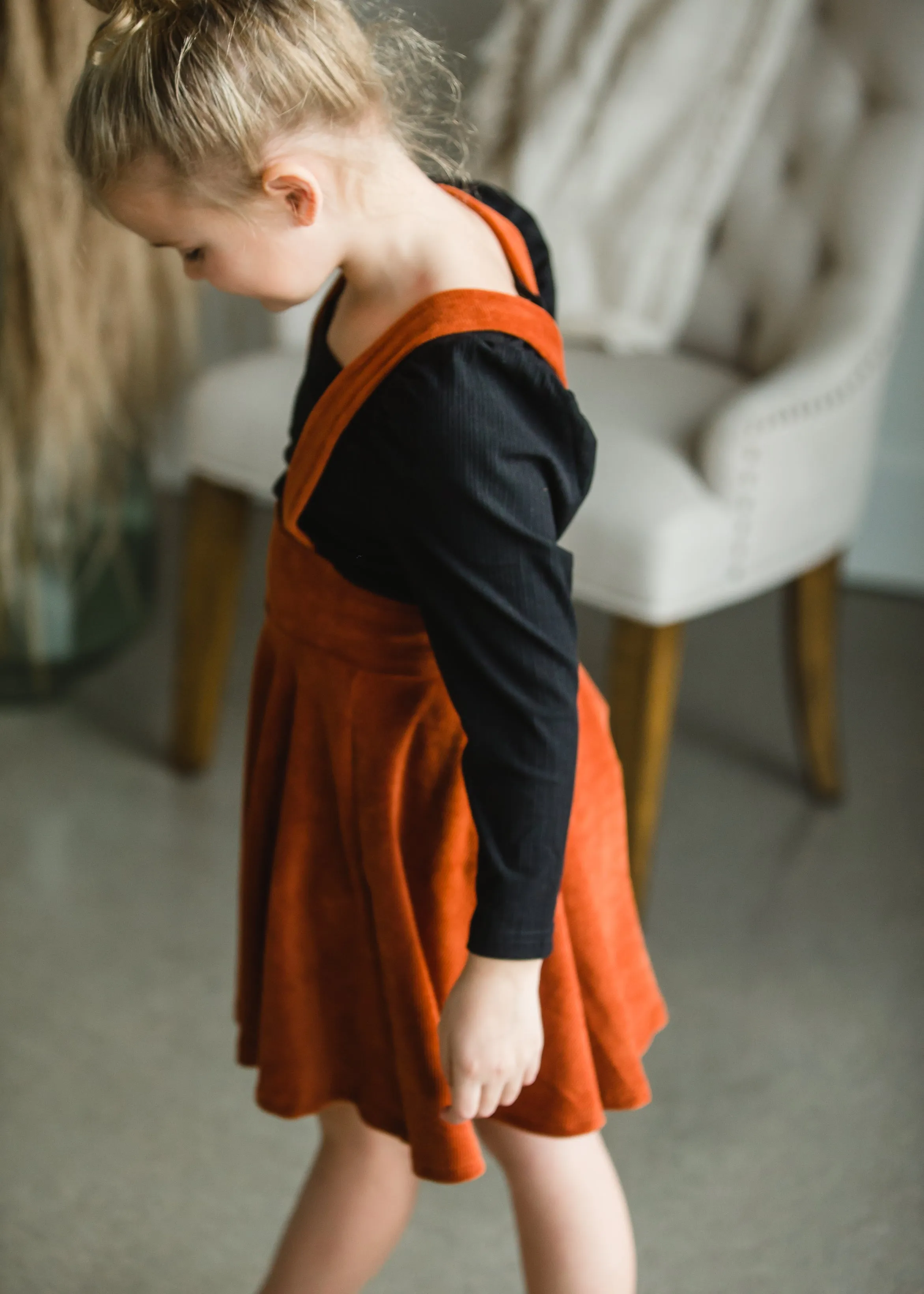 Brick Pinafore Corduroy Jumper - FINAL SALE