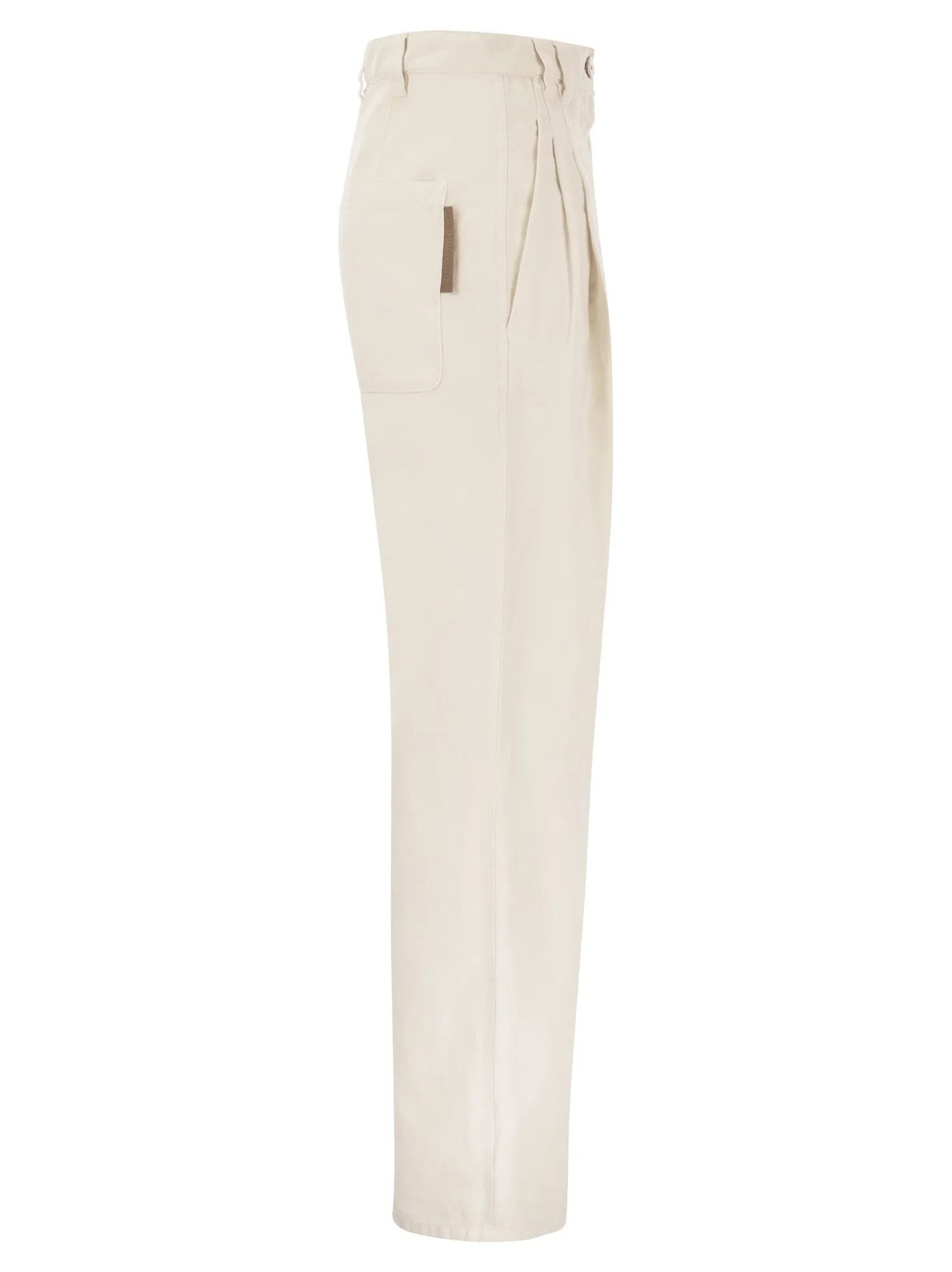 Brunello Cucinelli    Brunello Cucinelli Relaxed Trousers In Garment Dyed Cotton Linen Cover Up