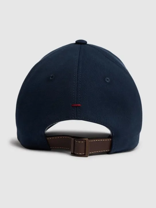 Brunello Cucinelli   Cotton gabardine logo baseball hat 