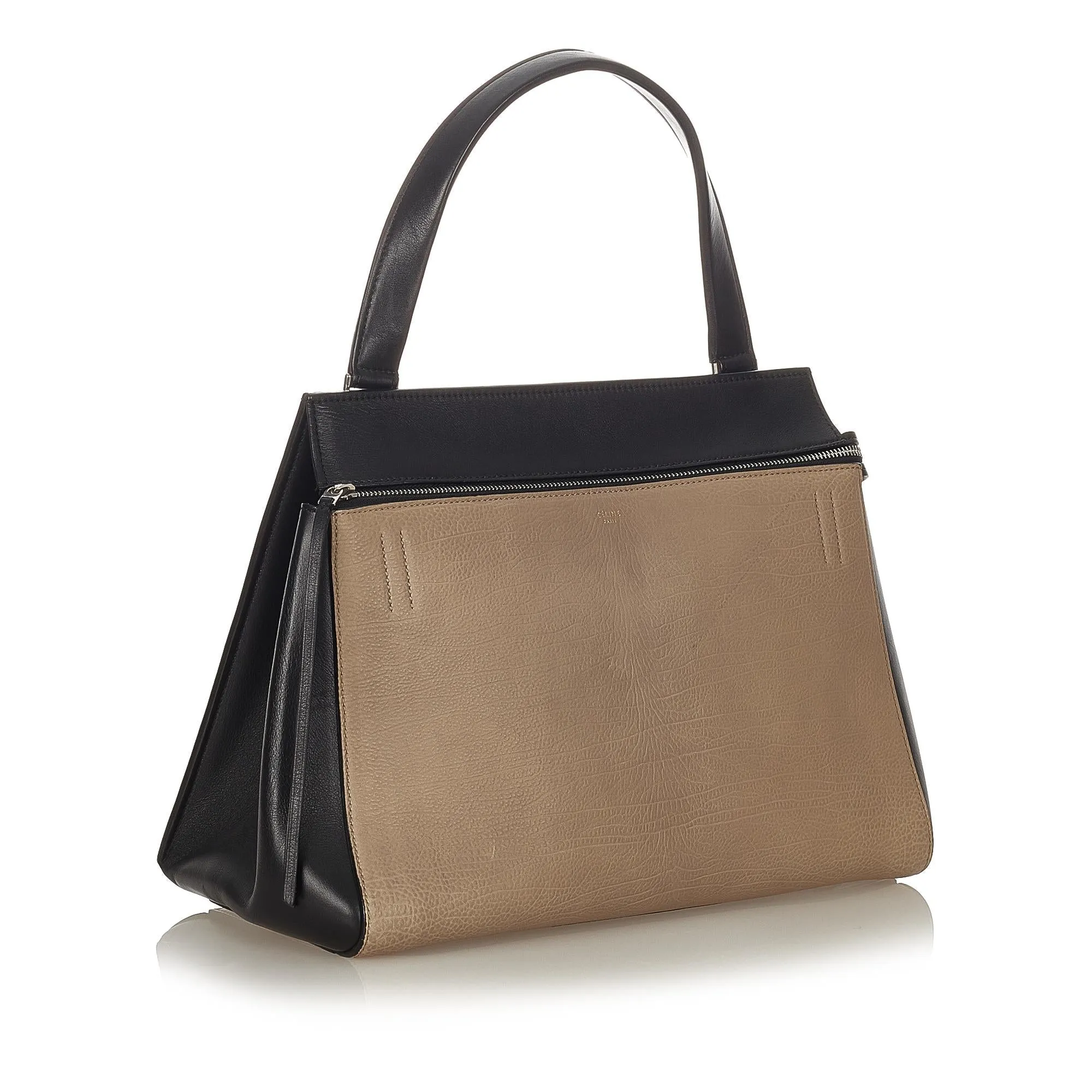 Celine Medium Edge Bicolor Leather Handbag (SHG-85HnTC)