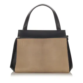 Celine Medium Edge Bicolor Leather Handbag (SHG-85HnTC)