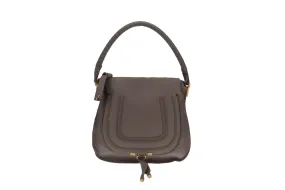 Chloe Grey Leather Marcie Shoulder Bag