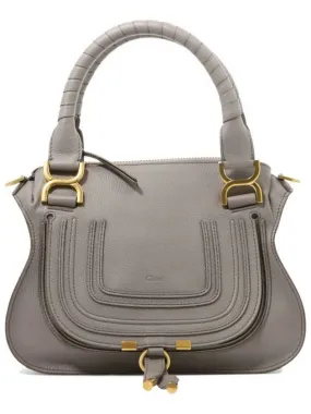 Chloe Marcie Small Double Shoulder Bag Cashmere Grey