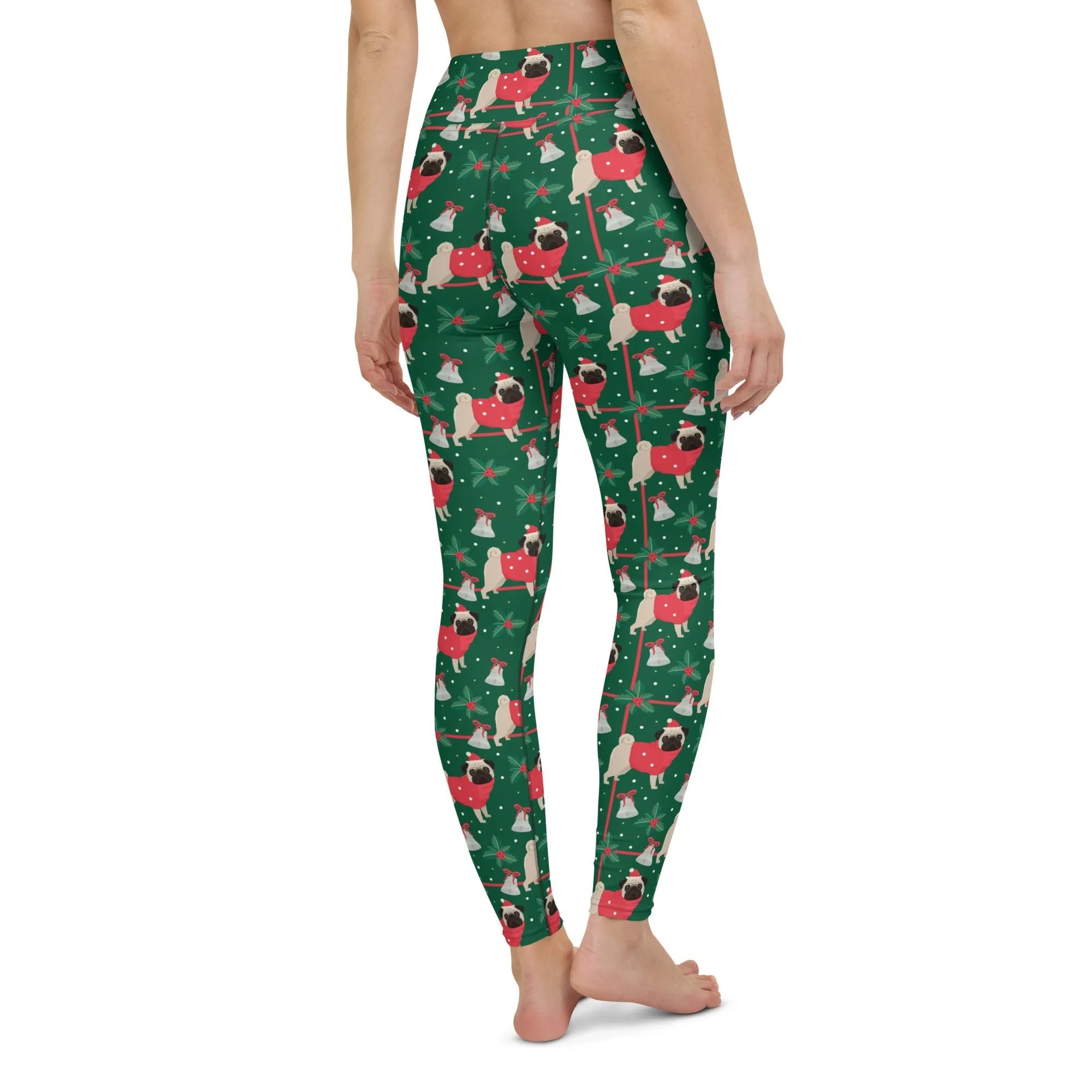 Christmassy Pugs Yoga Leggings