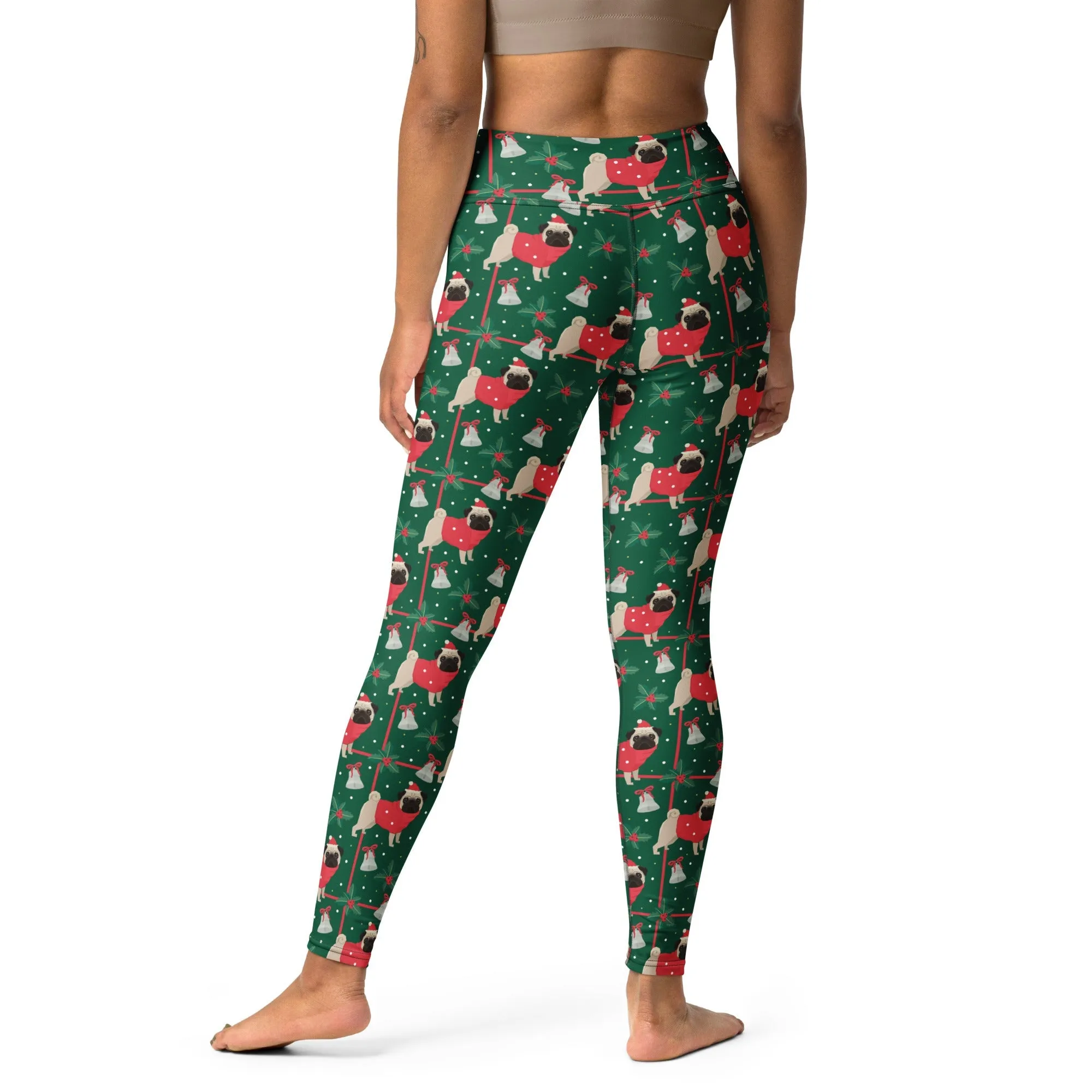 Christmassy Pugs Yoga Leggings