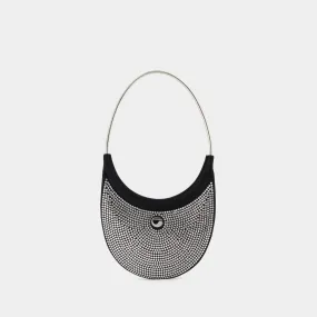 Coperni  Ring Swipe Crystal Embroidered Handbag - Coperni - Black - Strass