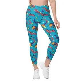 Cute Dinosaur Leggings With Pockets