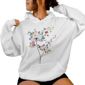 Cute Sewing Dandelion Flowers Quilting Quilter Sewer Women Hoodie