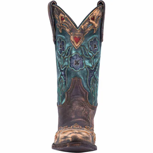 Dan Post Vintage Copper & Teal Leather Boot