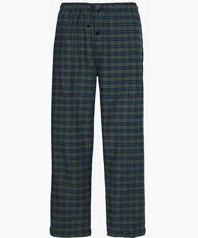 Derek Rose Mens Green Kelburn straight-leg relaxed-fit cotton pyjama trousers