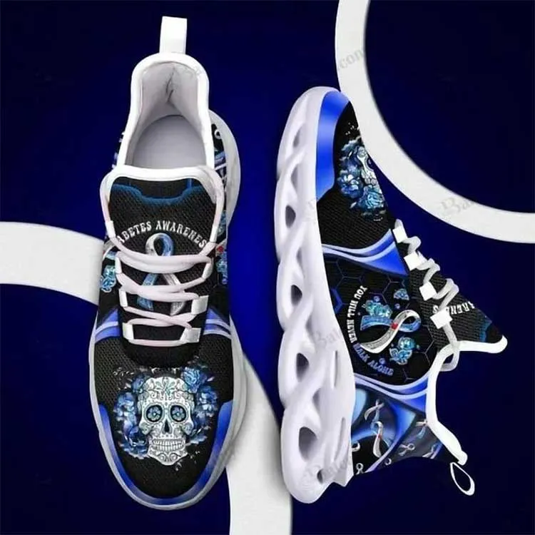 Diabetes Awareness You’ll Never Walk Alone Sugar Skull Clunky Sneakers